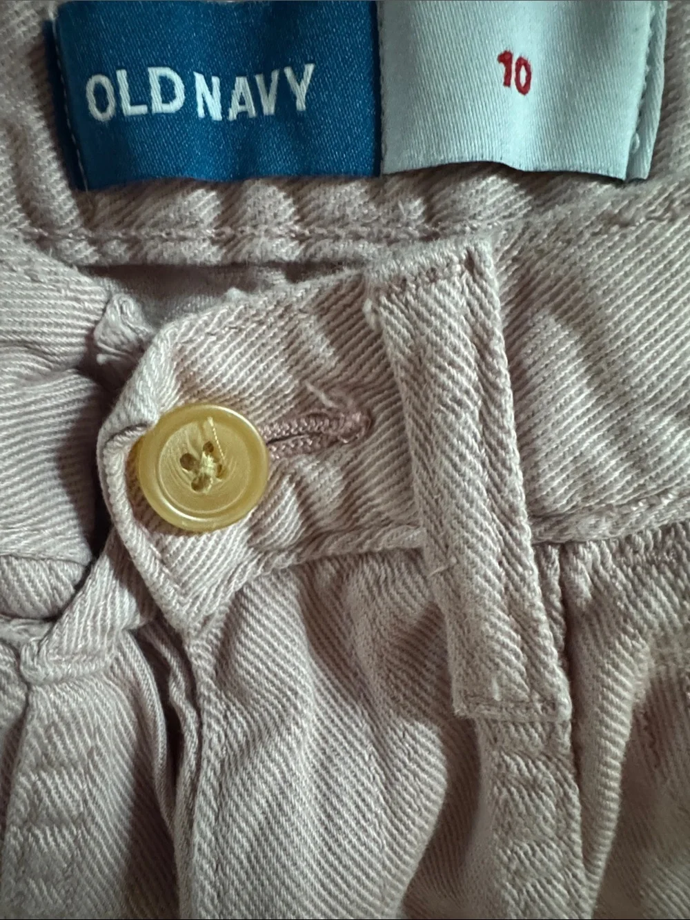 Old Navy Light Pink Cargo Pants for Girls Size 10 Casual 100% Cotton Pastel Pant